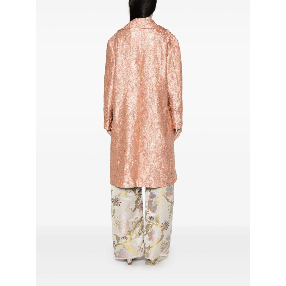 Dries Van Noten Pink Coats - Single Breasted Coats Women - 5