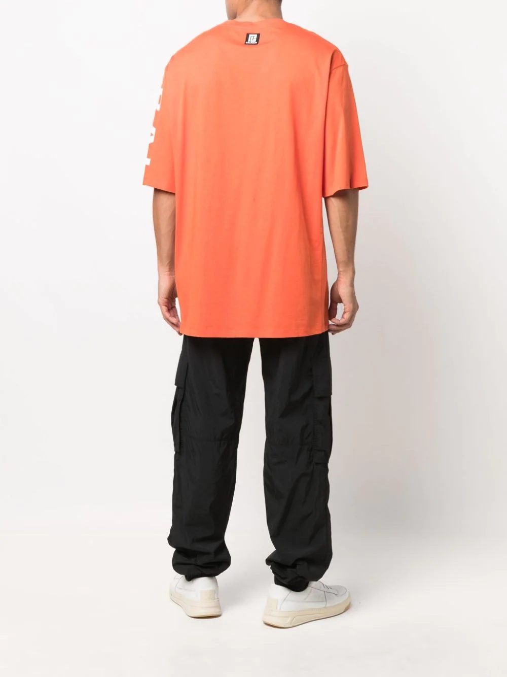 side logo-print oversize T-shirt - 4