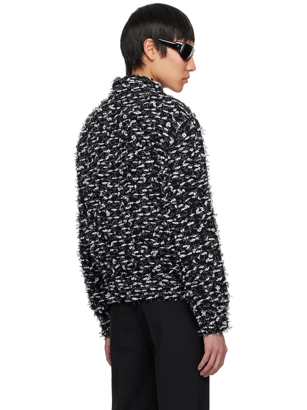 Black & White Ribbons Track Jacket - 3