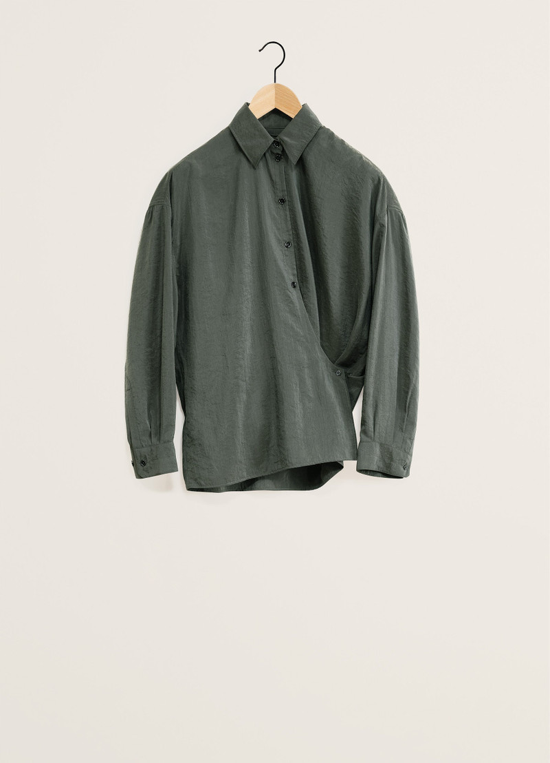STRAIGHT COLLAR TWISTED SHIRT 4