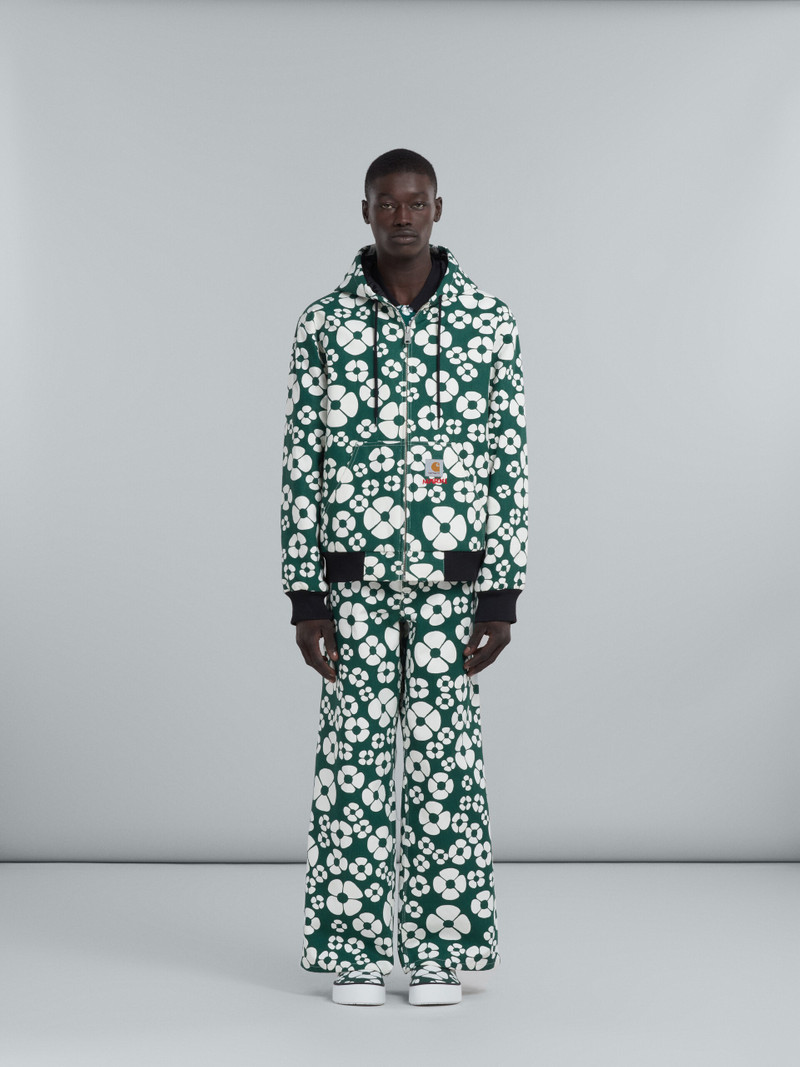 Marni MARNI X CARHARTT WIP - GREEN LONG-SLEEVED FLORAL JACKET outlook