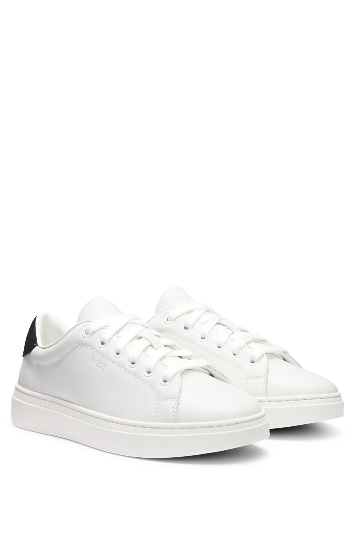 LEATHER TRAINERS WITH SUEDE BACKTAB - 2