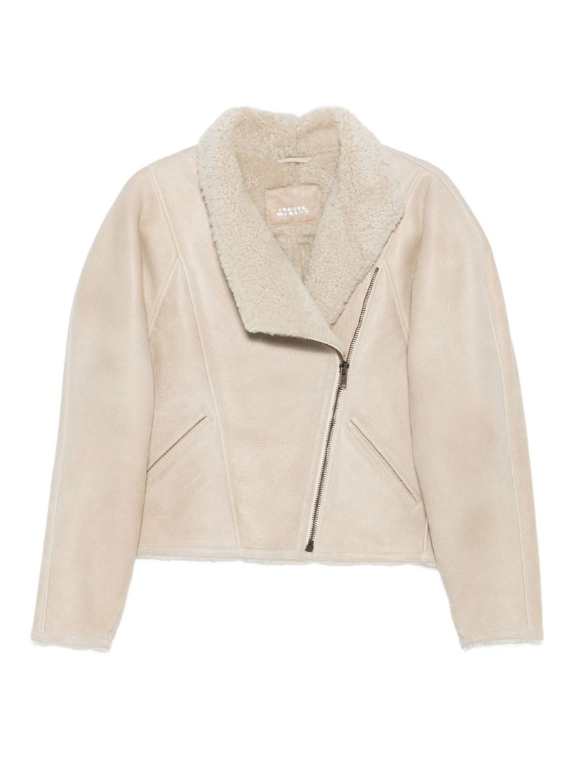 Blondine zip-front shearling jacket 1