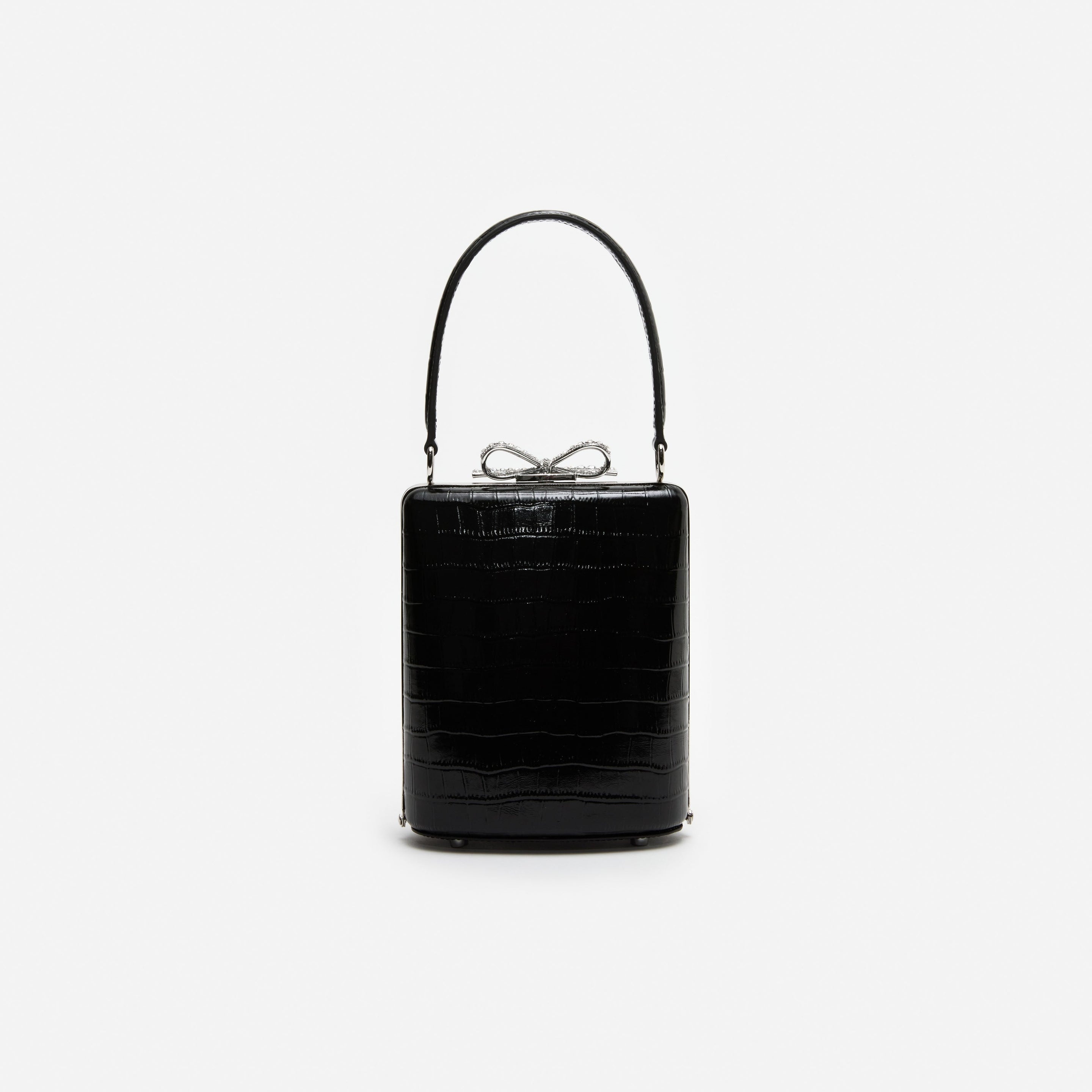 Black Croc Mini Bag - 3