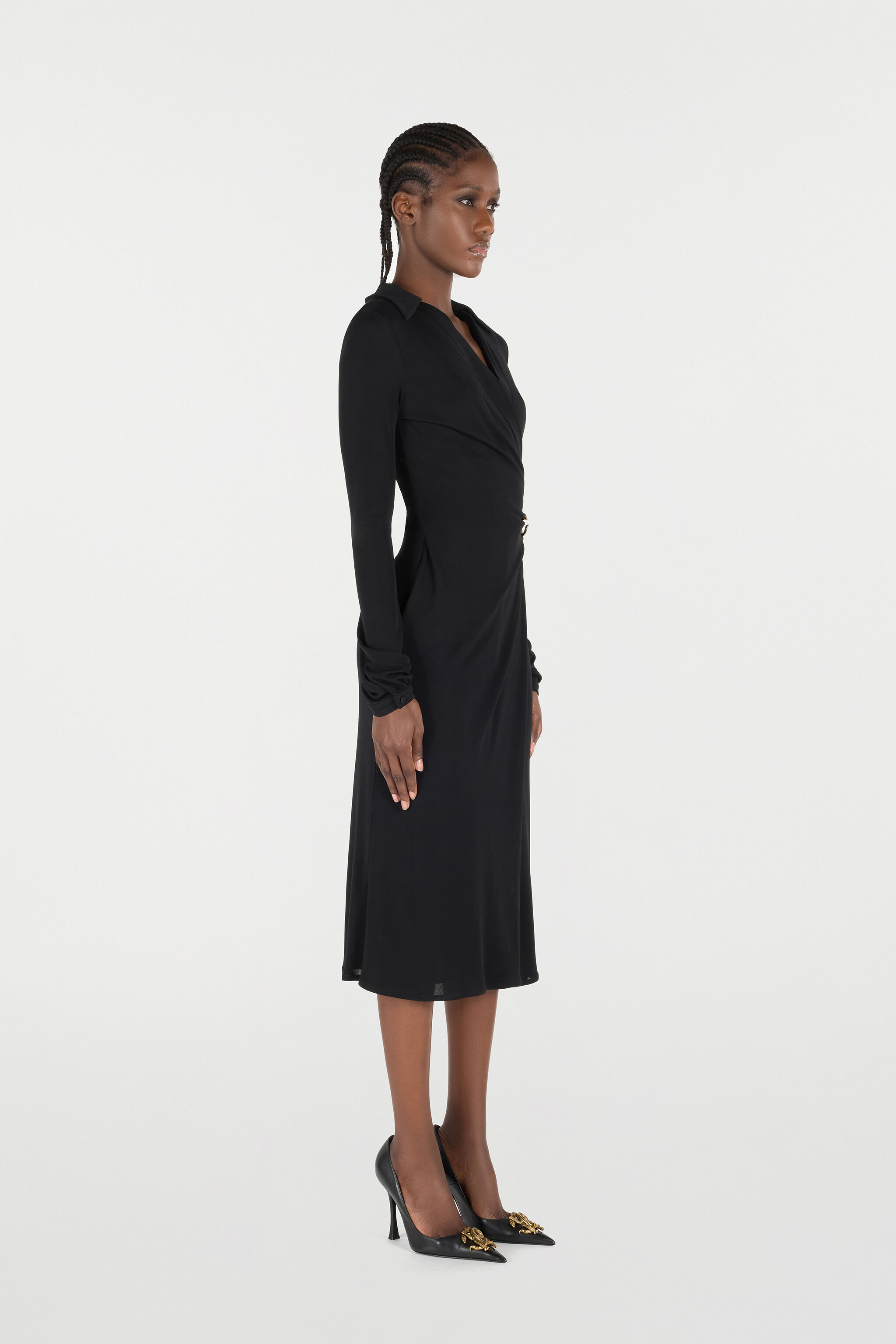 Midi Dress With Mirror Snake Monogram - 3