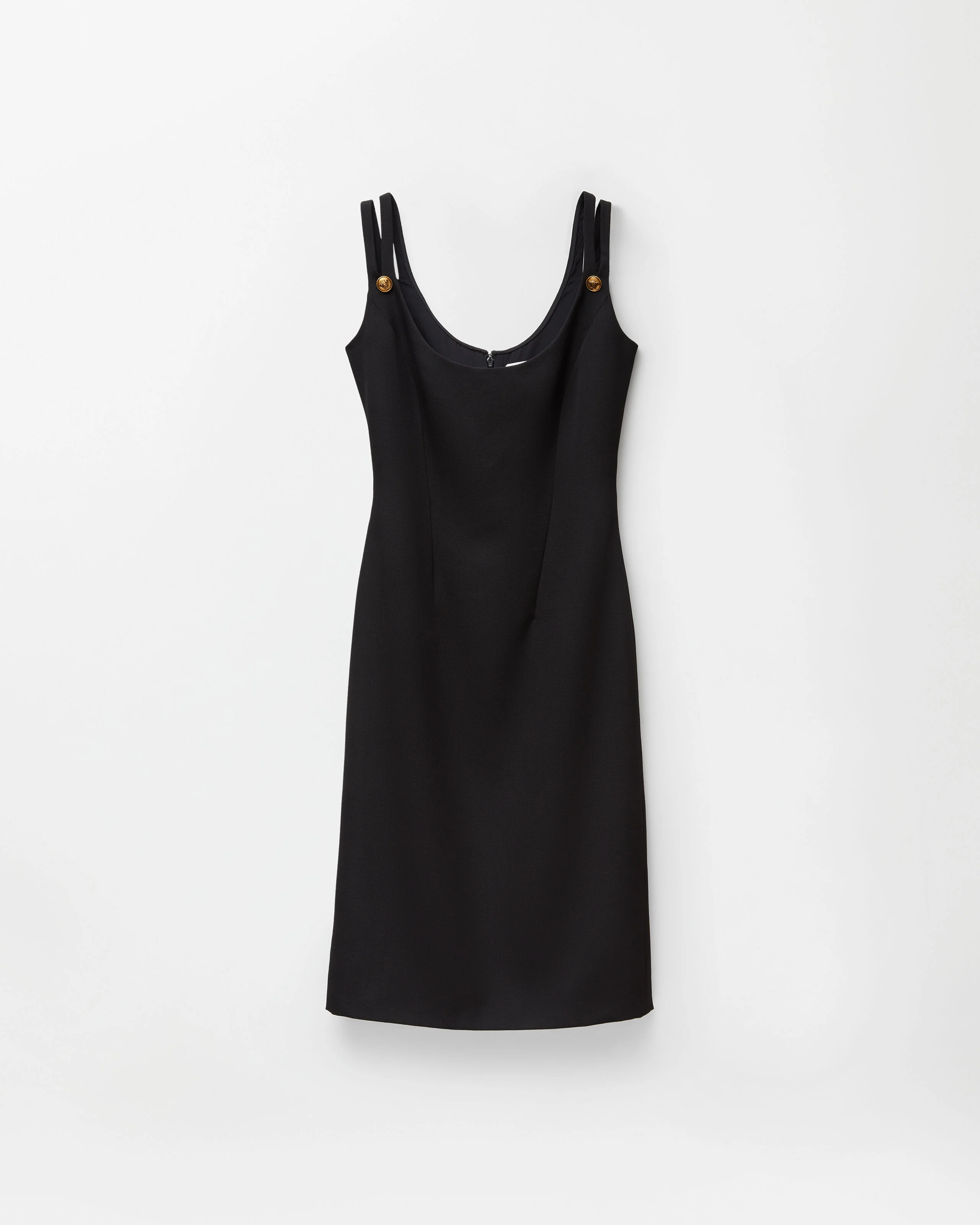 Wool Grain De Poudre Midi Dress - 1