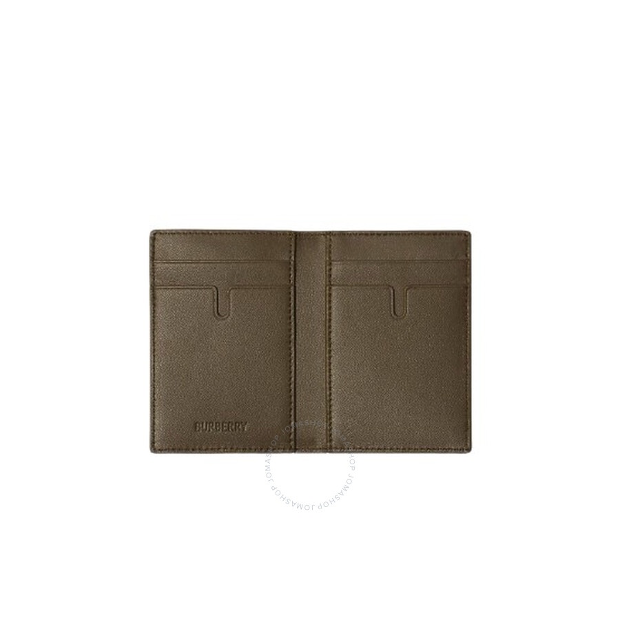 Burberry Check Embossed Card Holder - Military - 2