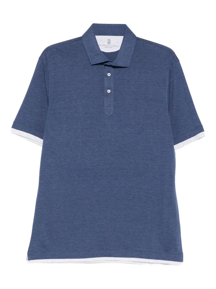 Brunello Cucinelli Silk And Cotton Polo Shirt - 1