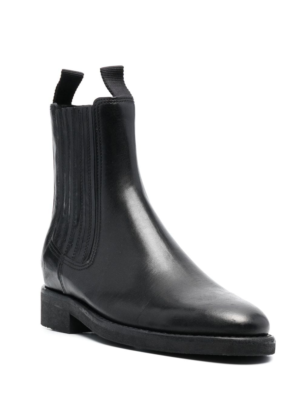 logo-charm leather boots - 2