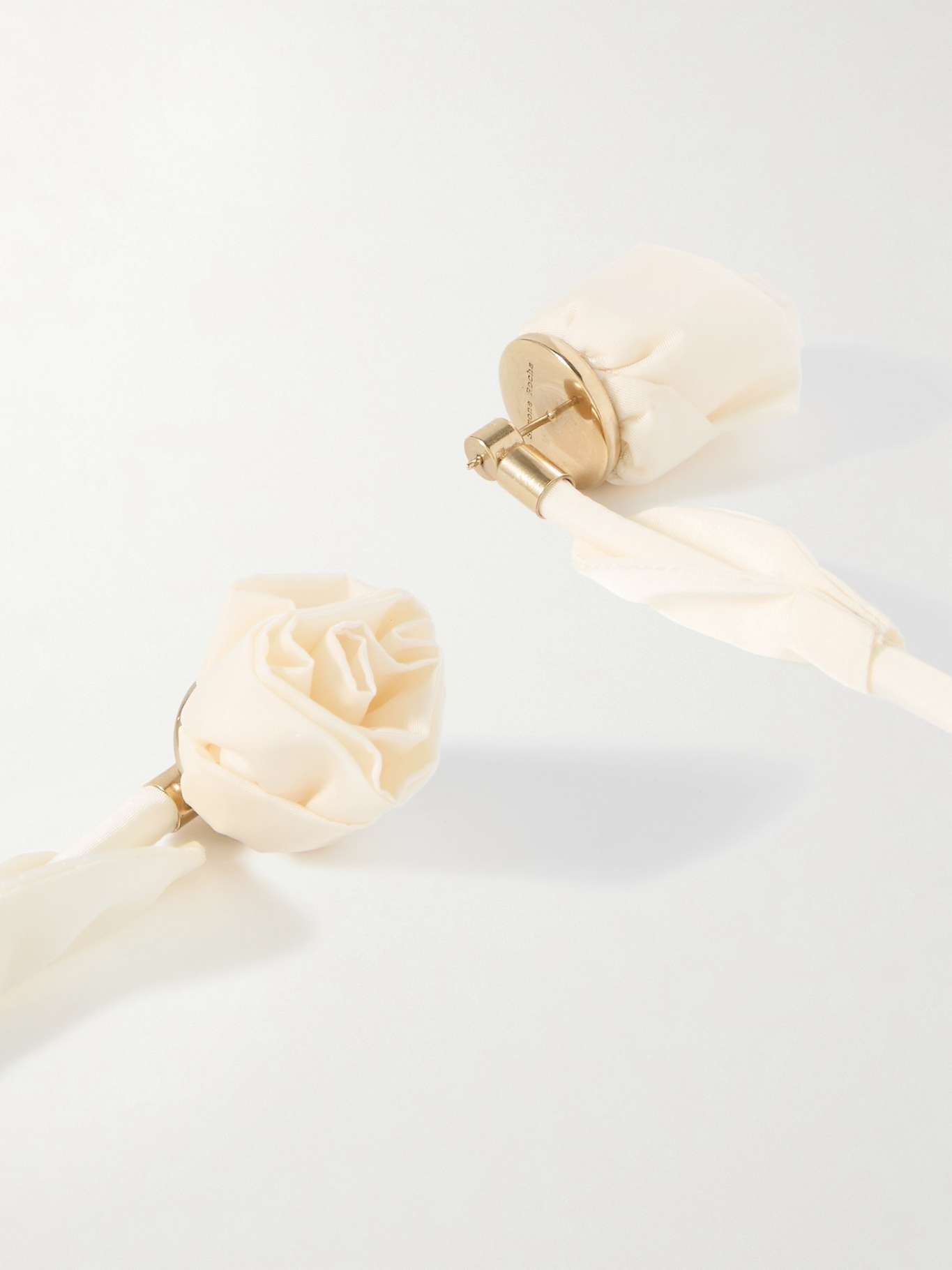 Rose gold-tone satin earrings - 3