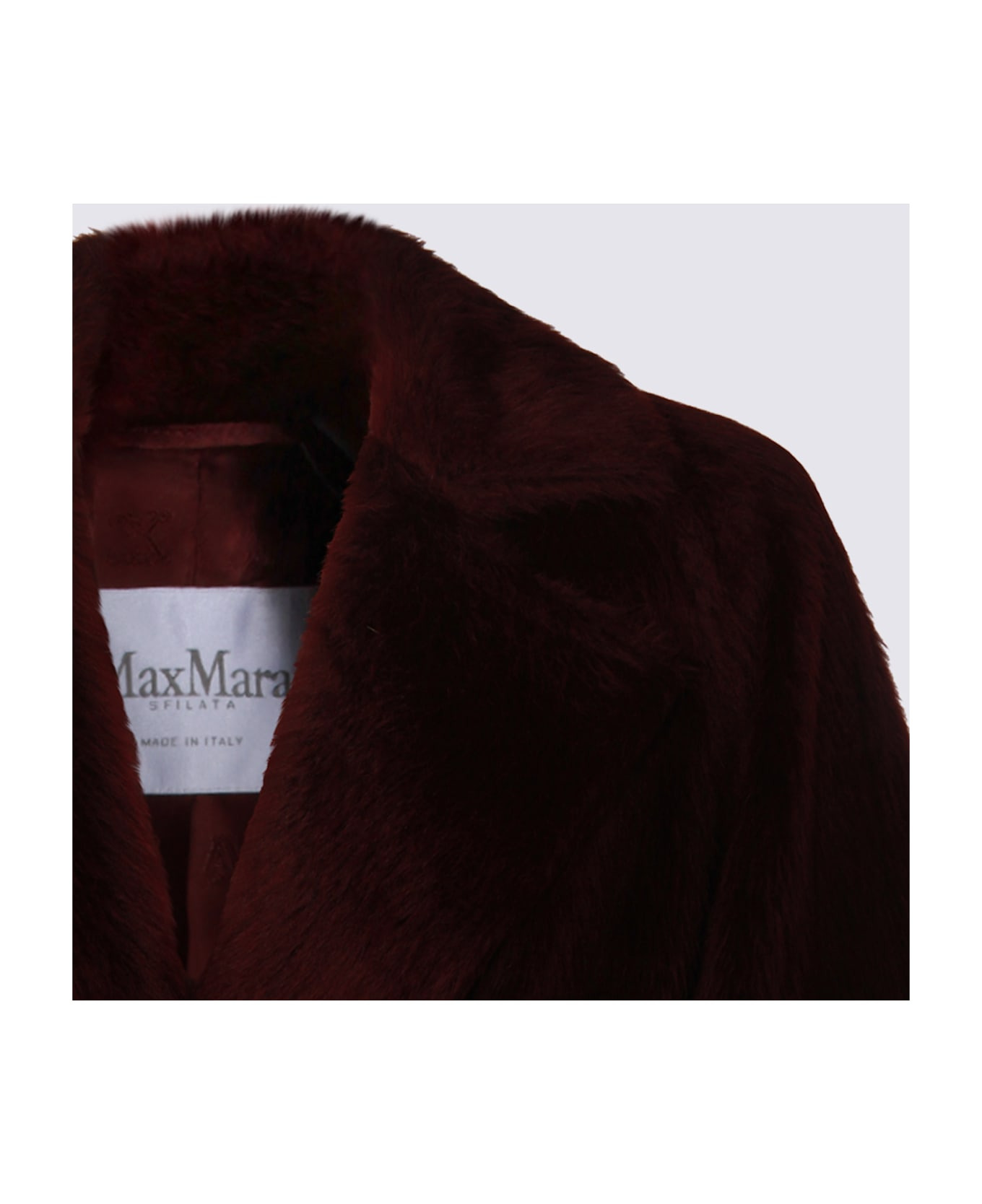Dark Red Wool Albata1234 Coat - 4