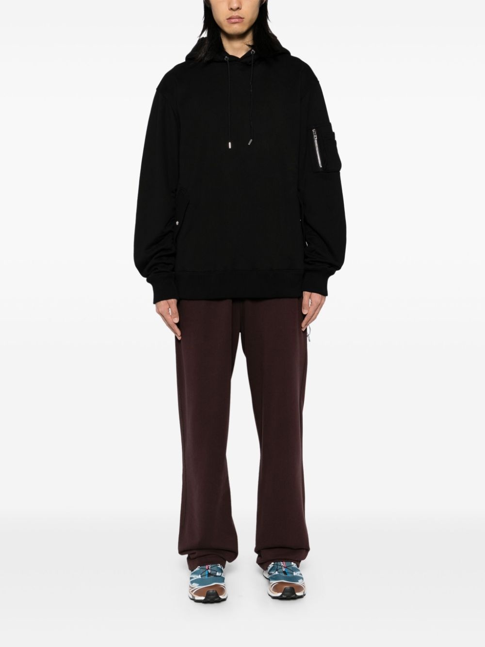 embroidered-logo hoodie - 2