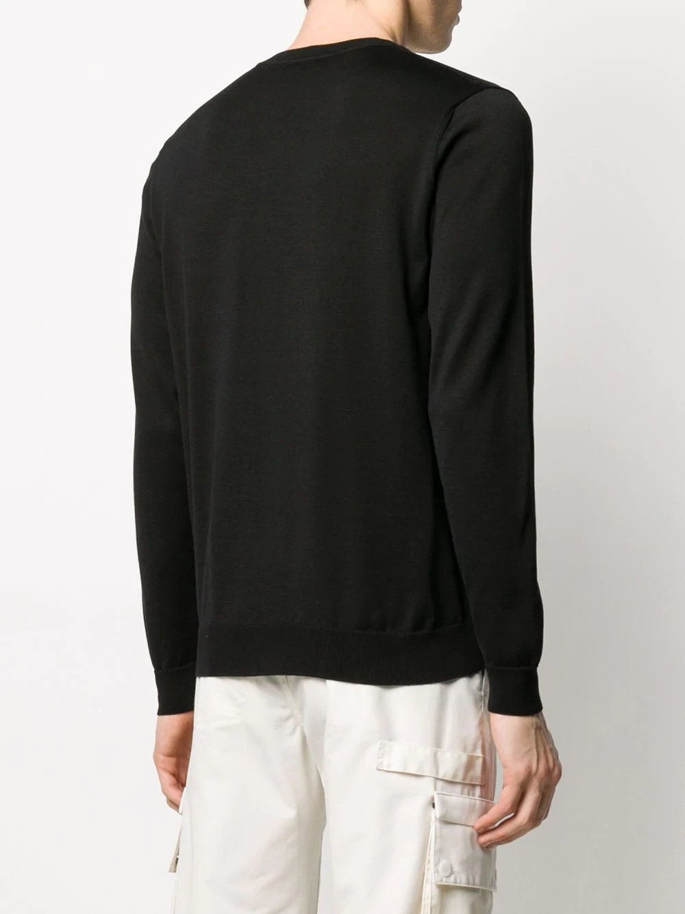 striped logo patch jumper - 4