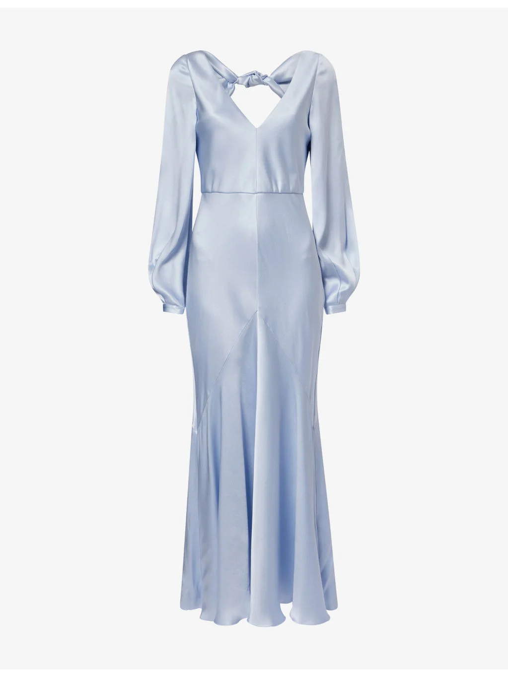 Peyton Knotted-Back Silk Maxi Dress - 1