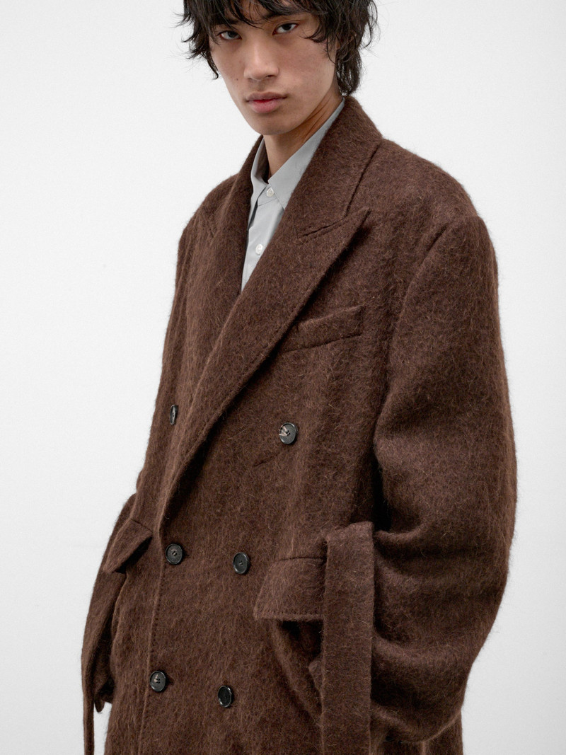 Brown Mohair Double-Breasted Coat 5