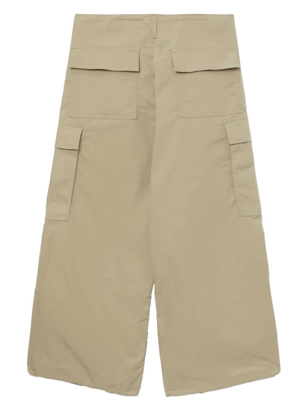 asymmetric wide-leg cargo trousers - 6