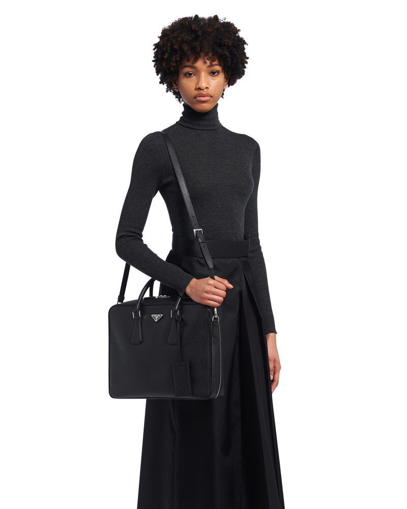 Prada Saffiano Leather Work Bag outlook