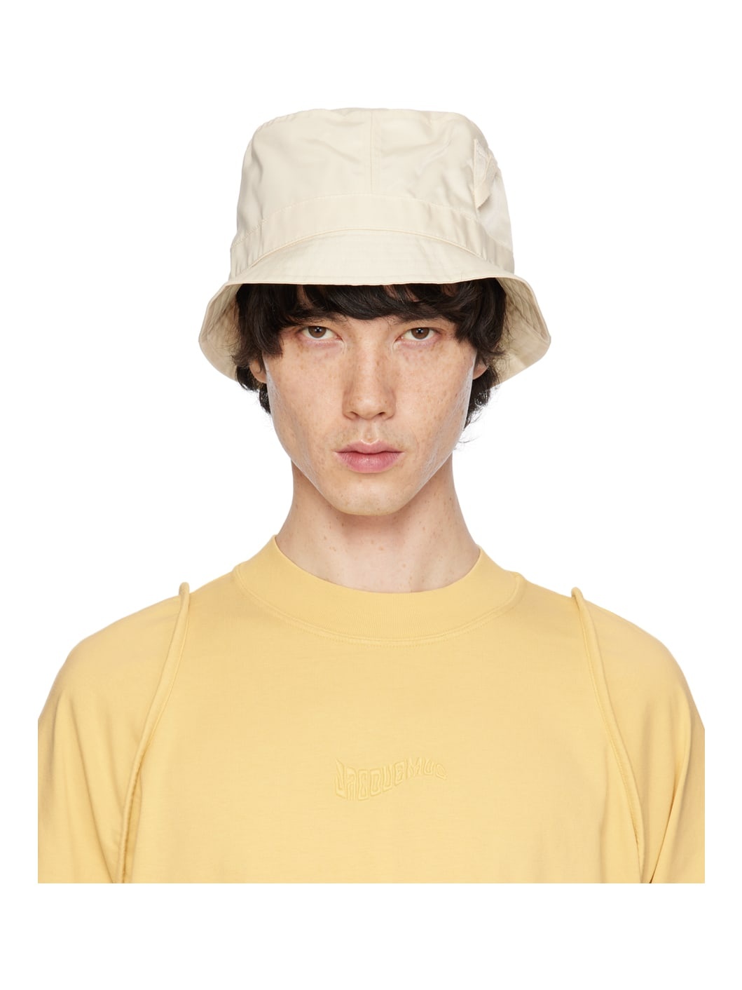 Yellow 'Le bob Ovalie' Bucket Hat - 1