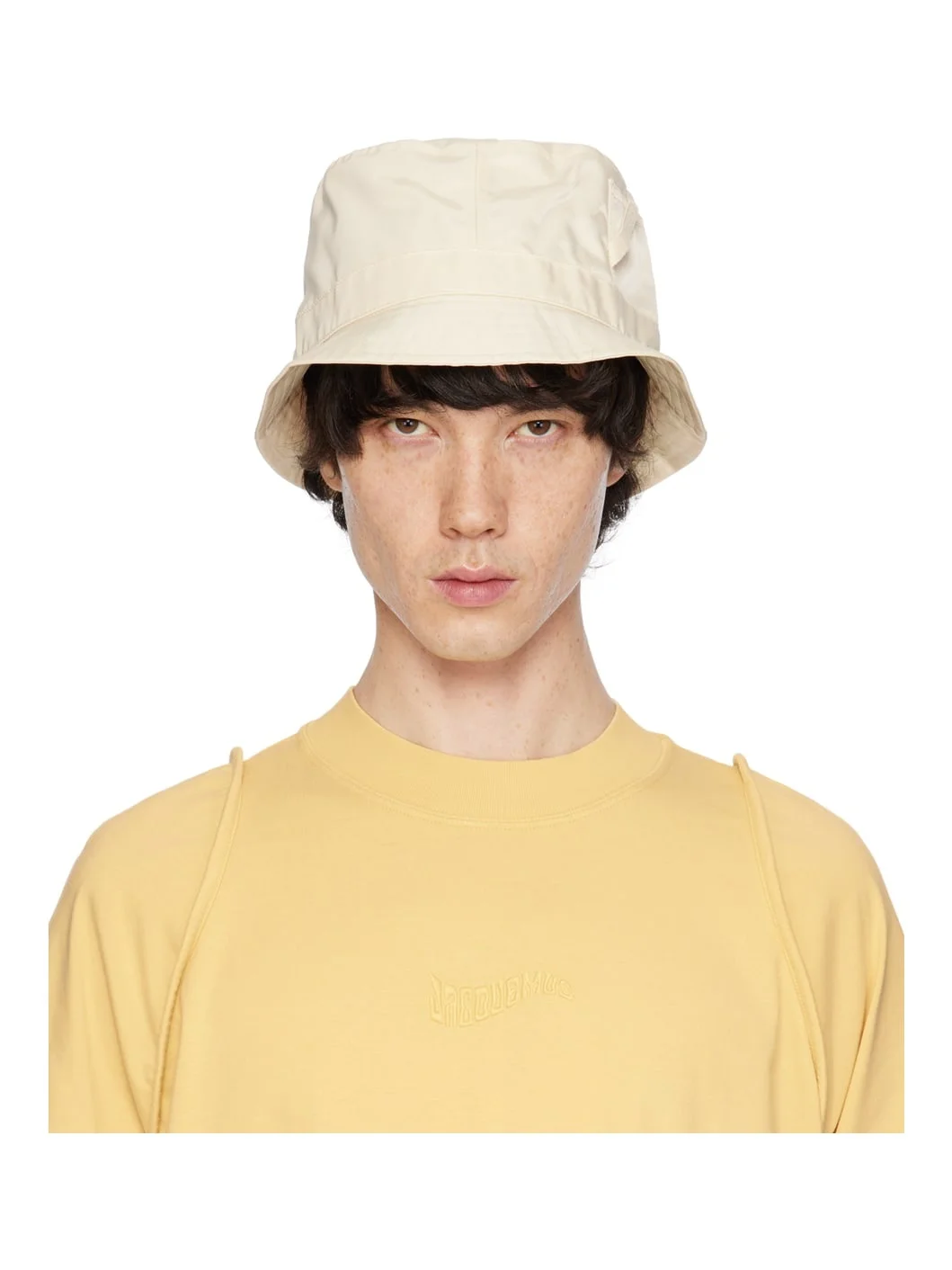 Yellow 'Le bob Ovalie' Bucket Hat - 1