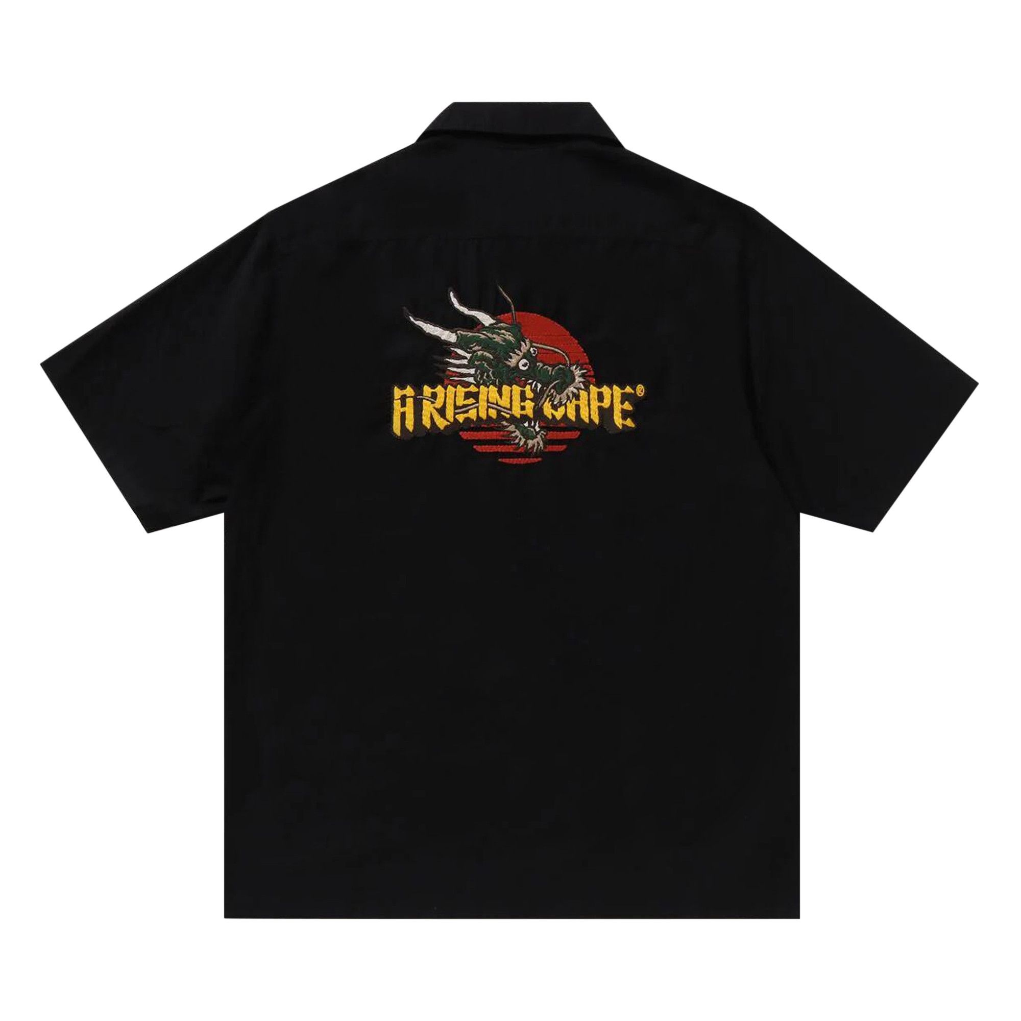 BAPE Dragon Embroidery Open Collar Shirt 'Black' - 2