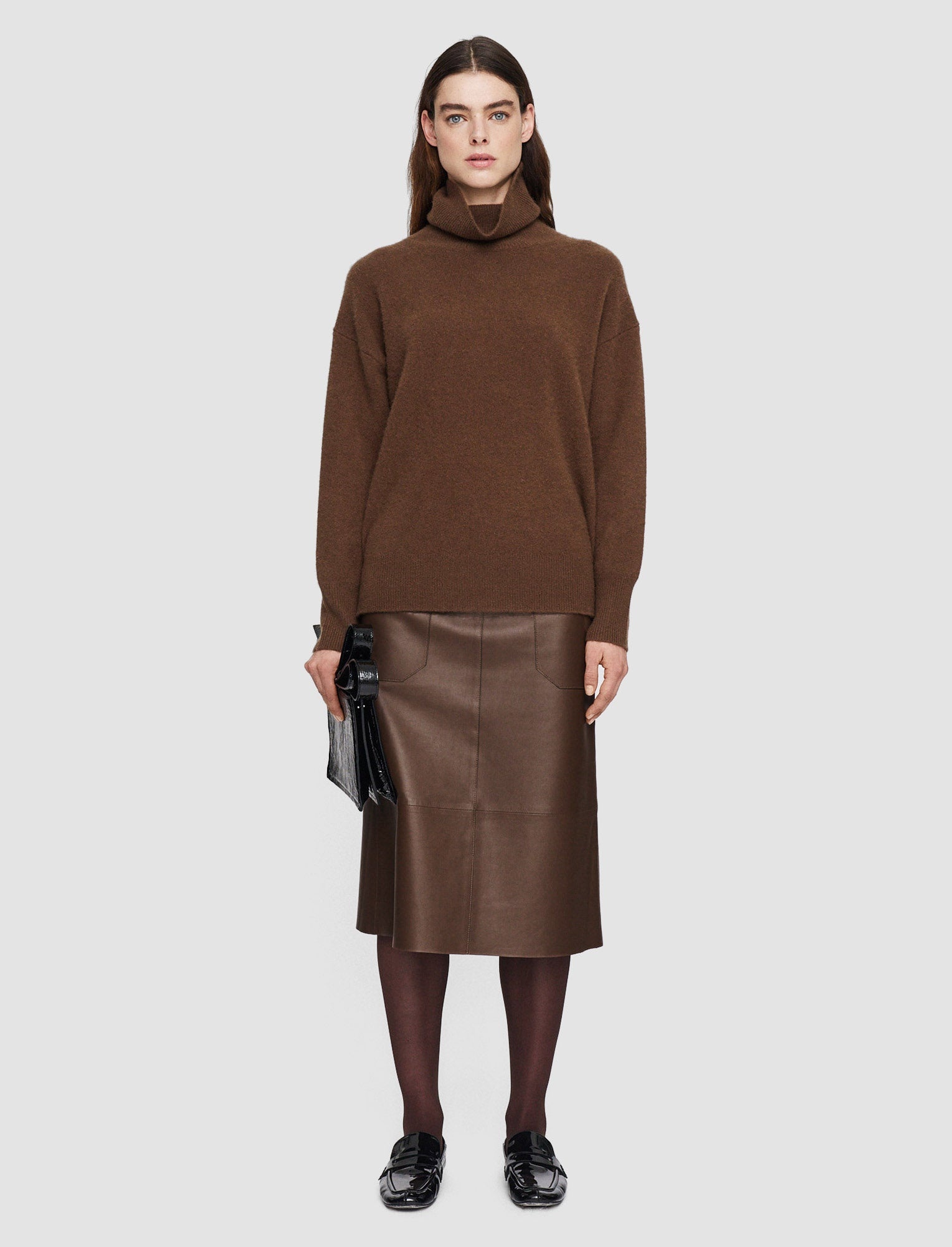 Brushed Cashmere High Neck Jumper - 3