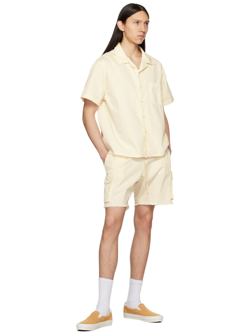 LES TIEN Off-White Cargo Pocket Shorts outlook