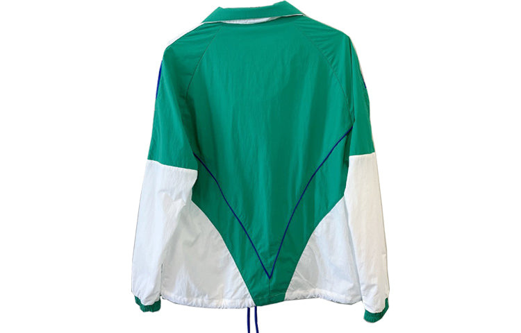 Li-Ning Paris Fashion Week Contrasting Colors Cardigan Loose Jacket 'Green White' AJDQ163-2 - 2