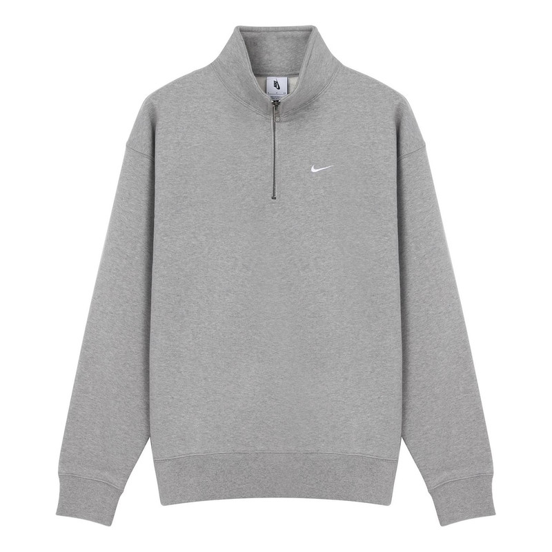 Nike Solo Swoosh 1/4-zip sweatshirt 'Grey' DQ5210-063 - 1