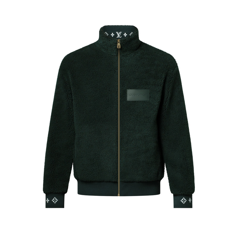 Leather Patch Fleece Blouson 1