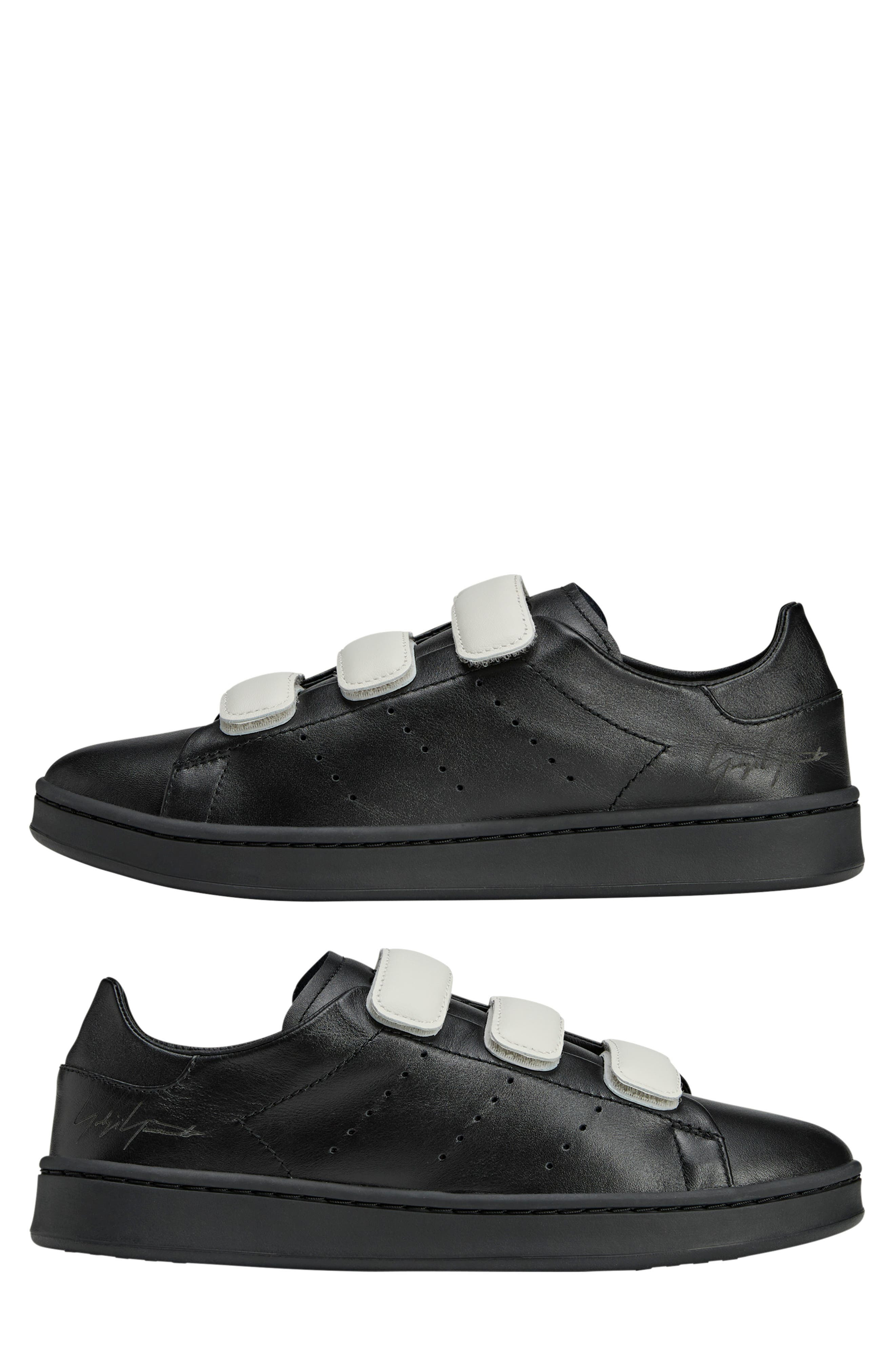 Y-3 Gender Inclusive Stan Smith Sneaker in Black/Black/Orbit Grey at Nordstrom - 8