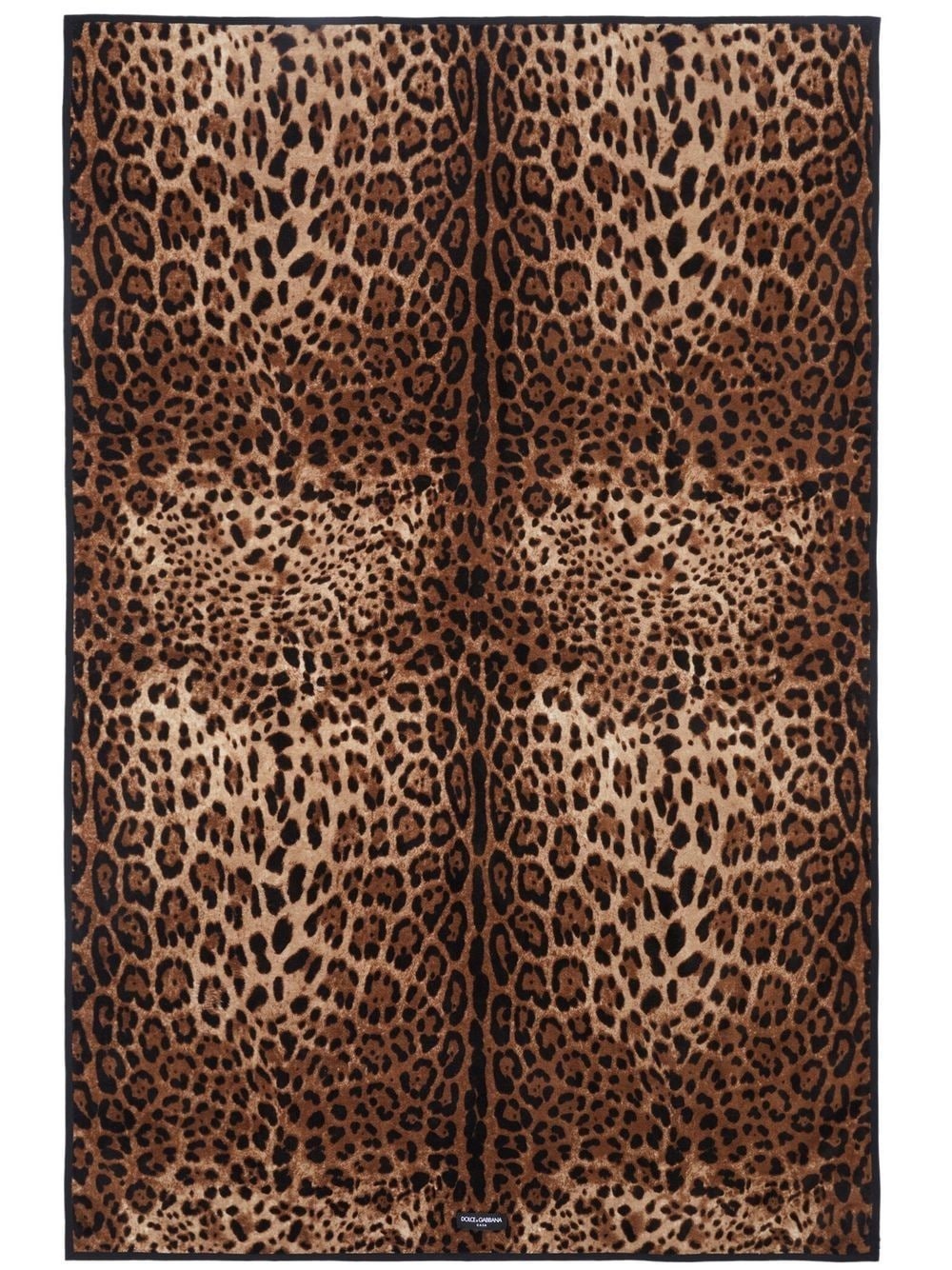 leopard-print cotton towel - 3