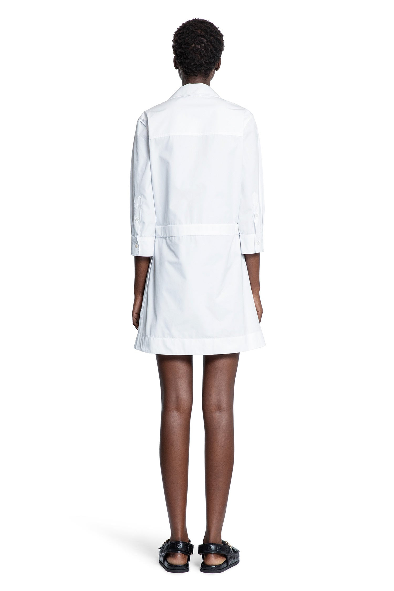Cotton-Poplin-Horsebit-Shirt-Dress - 4