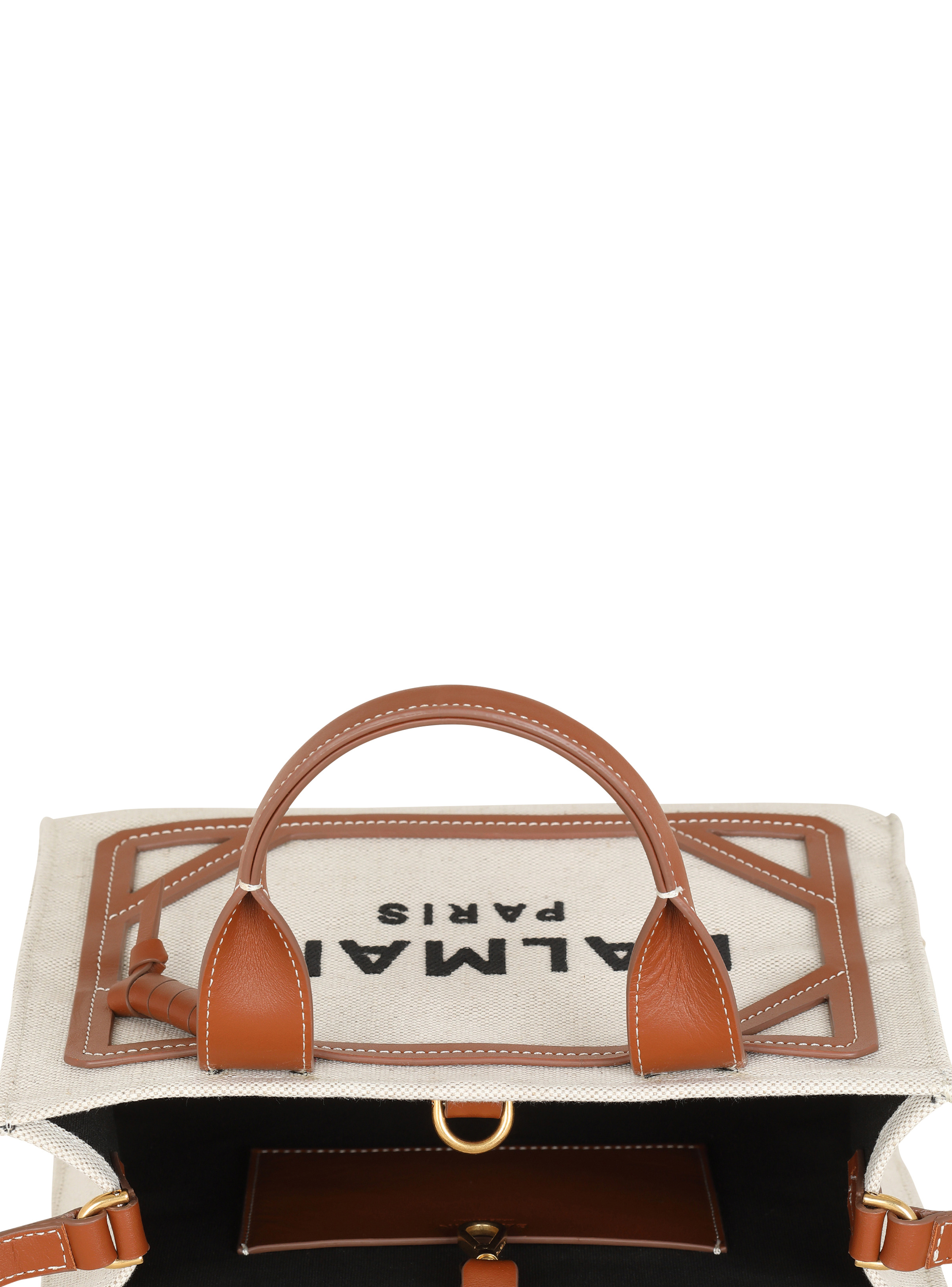 B-Army small tote bag in canvas and leather - 5