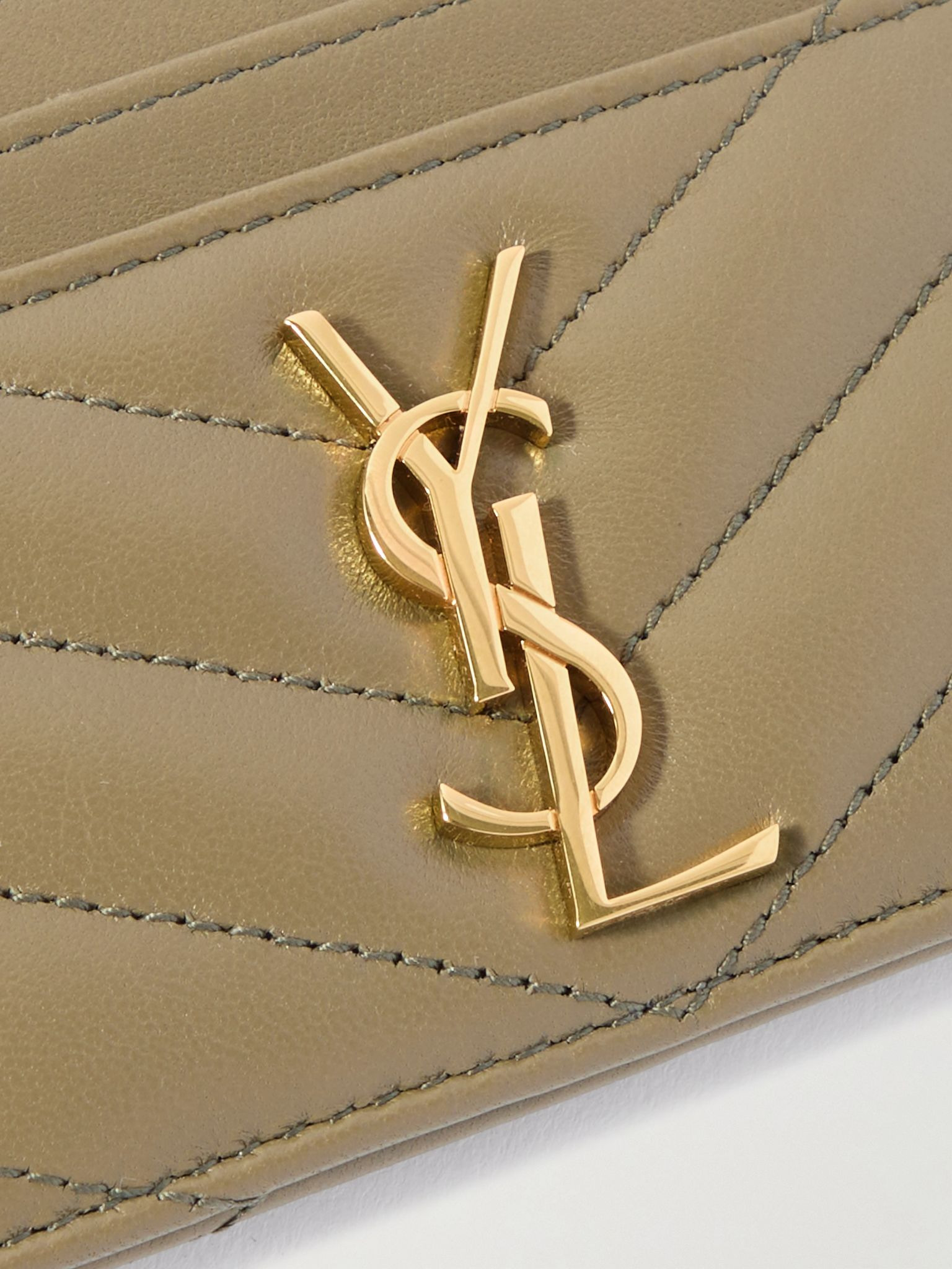 Cassandre matelassé leather cardholder Green - 4