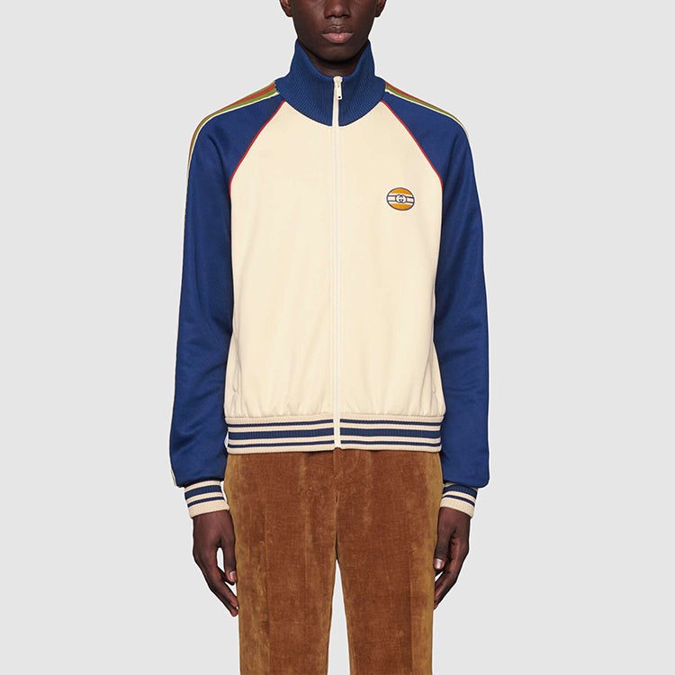 Gucci SS21 GG Patch Plain Knitted Zip Jacket For Men Multi-color 645207-XJC5O-9068 - 4