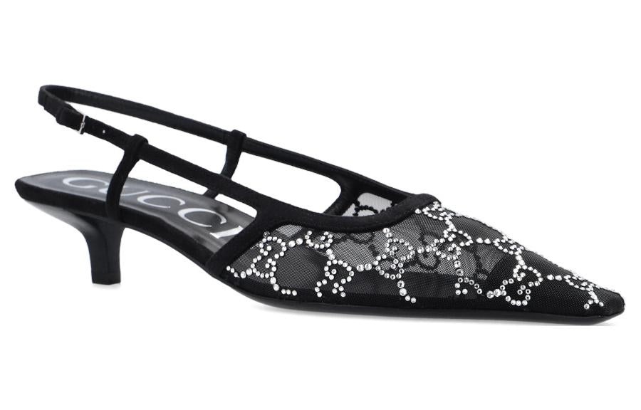 (WMNS) Gucci GG slingback pump 'Black' 675829-F13A0-1000 - 4
