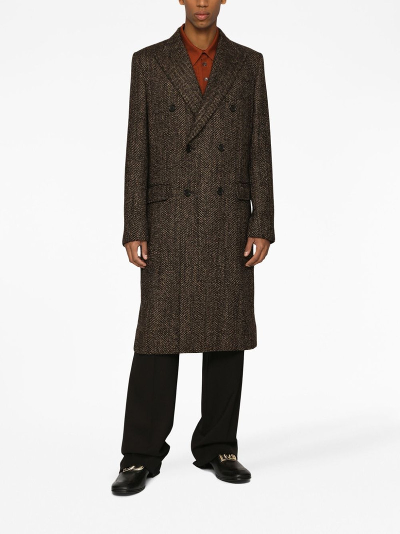 double-breasted herringbone coat 3