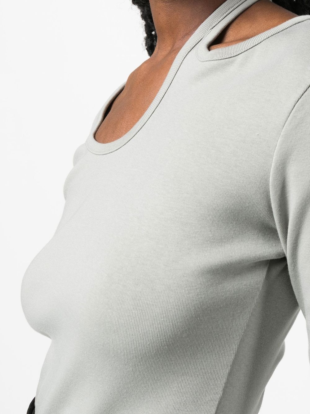 cut-out detail T-shirt - 5