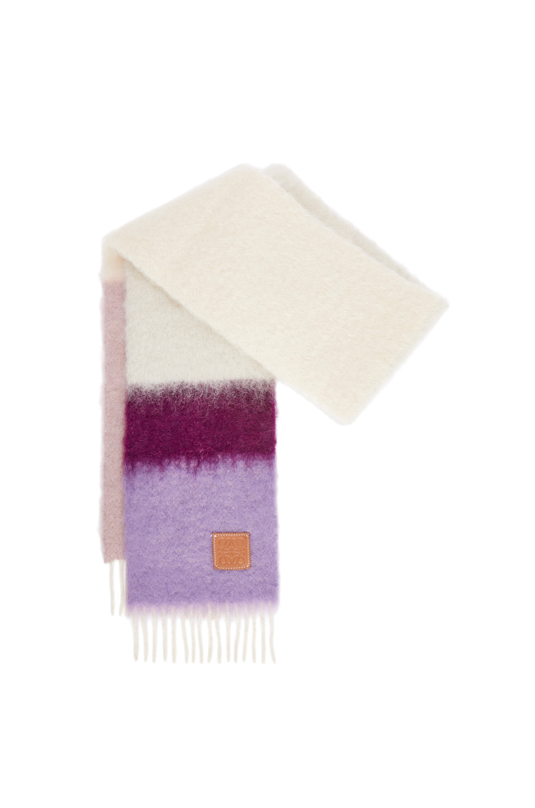 Stripe scarf in mohair and wool 2