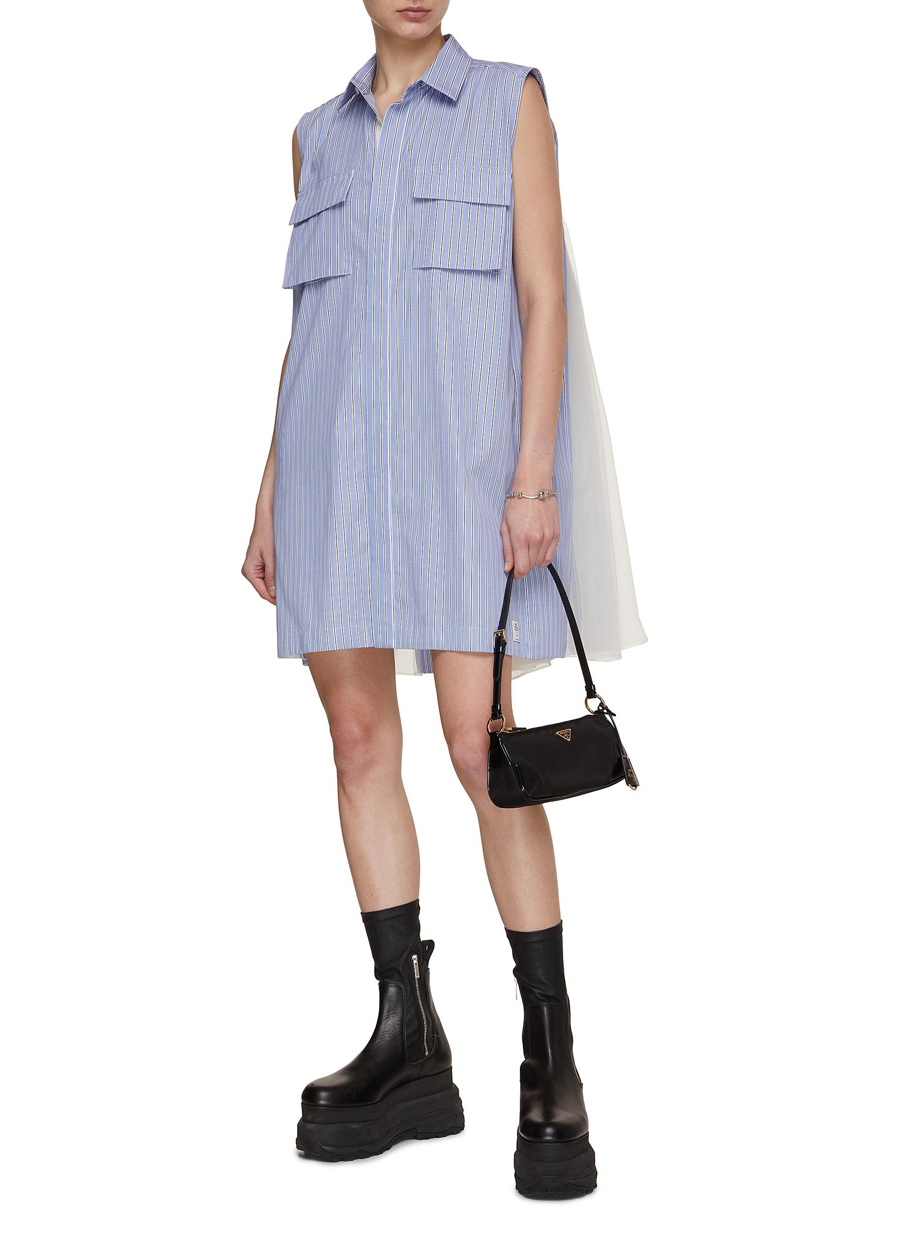 sacai Thomas Mason Cotton Poplin Dress | REVERSIBLE