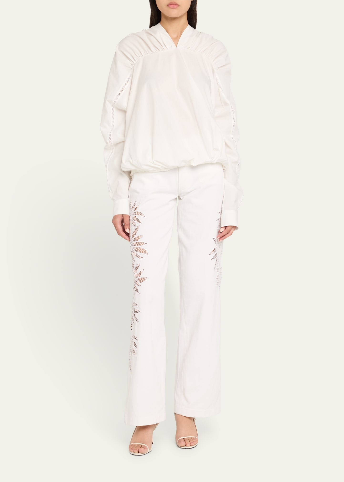 Stulla Botanical Cutout Wide-Leg Jeans - 2