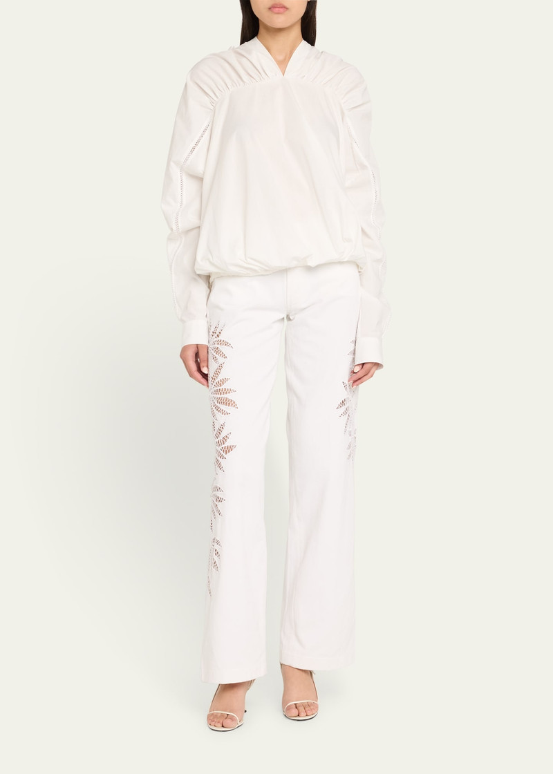 diotima Stulla Botanical Cutout Wide-Leg Jeans outlook