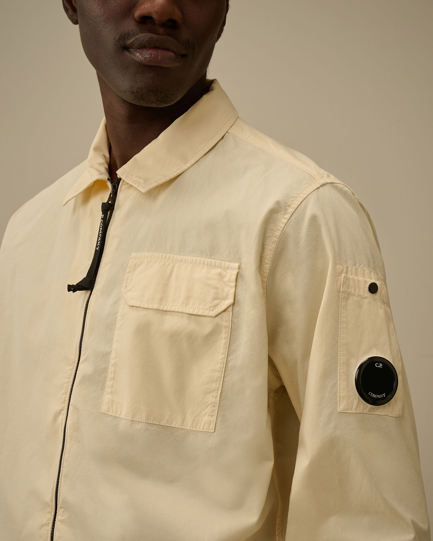 Organic Gabardine Zipped Overshirt - 5