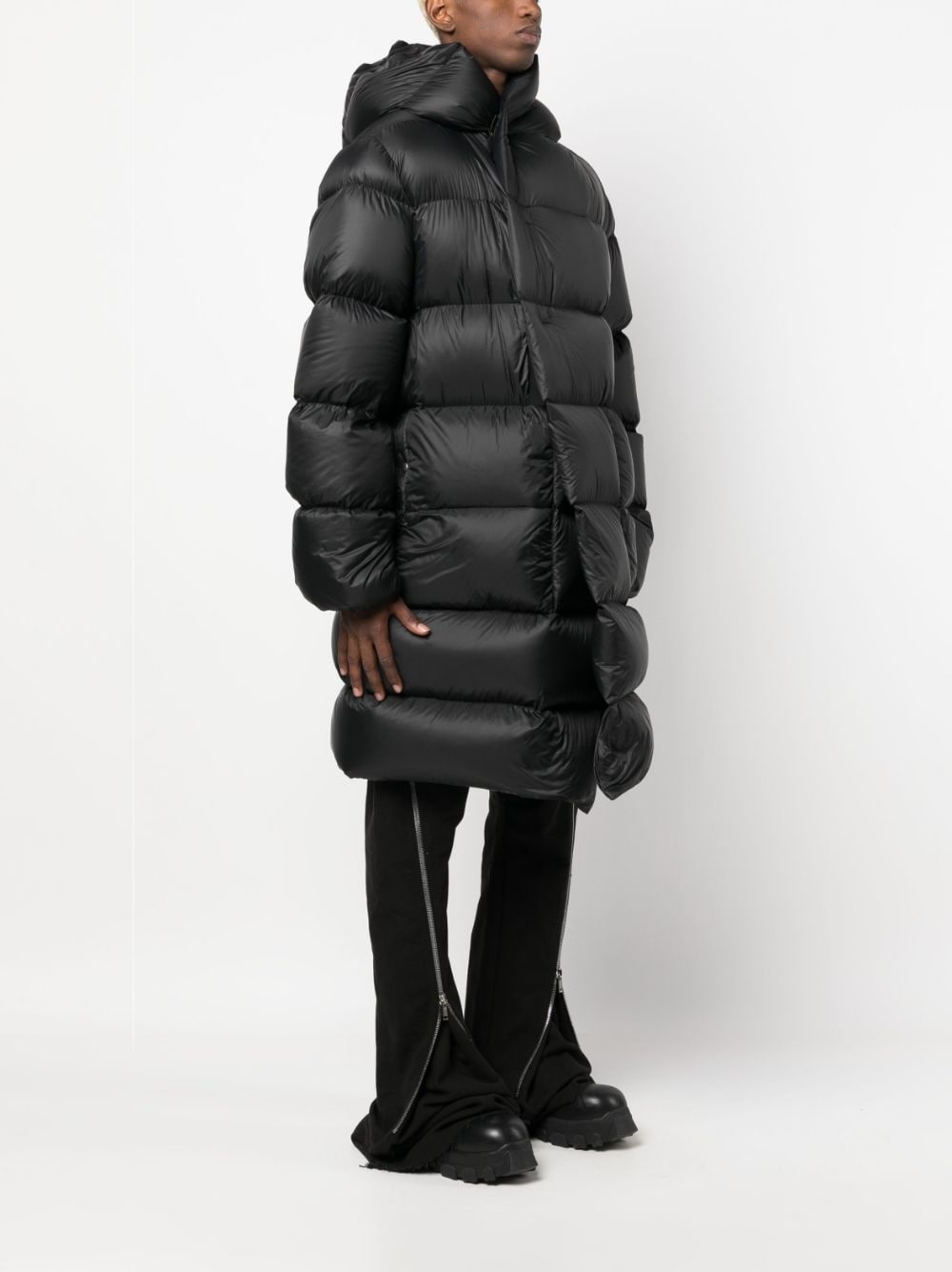 oversized hooded padded coat - 3