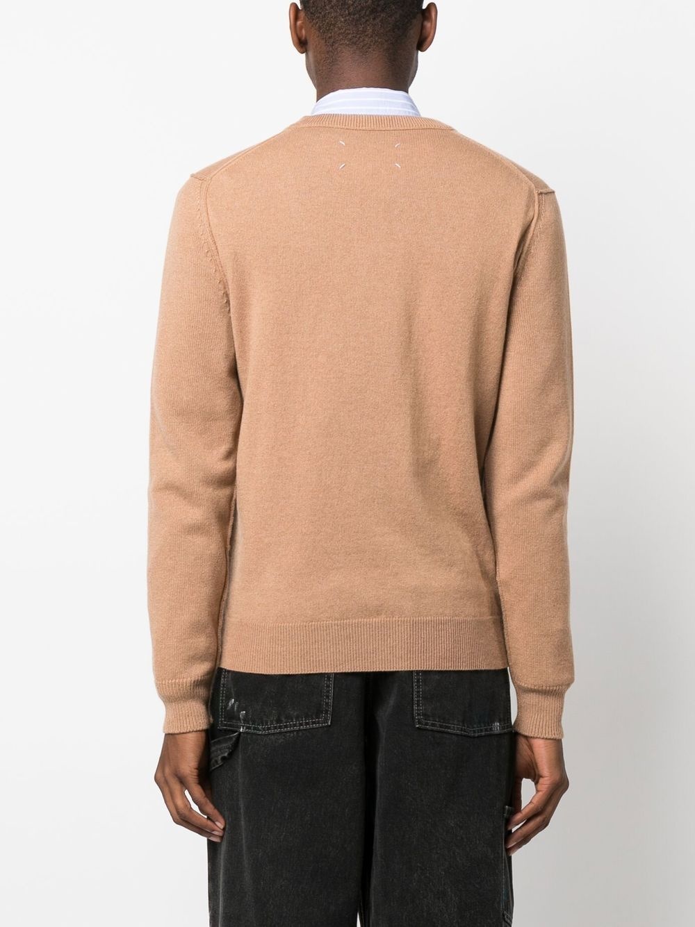 V-neck cashmere sweater - 4