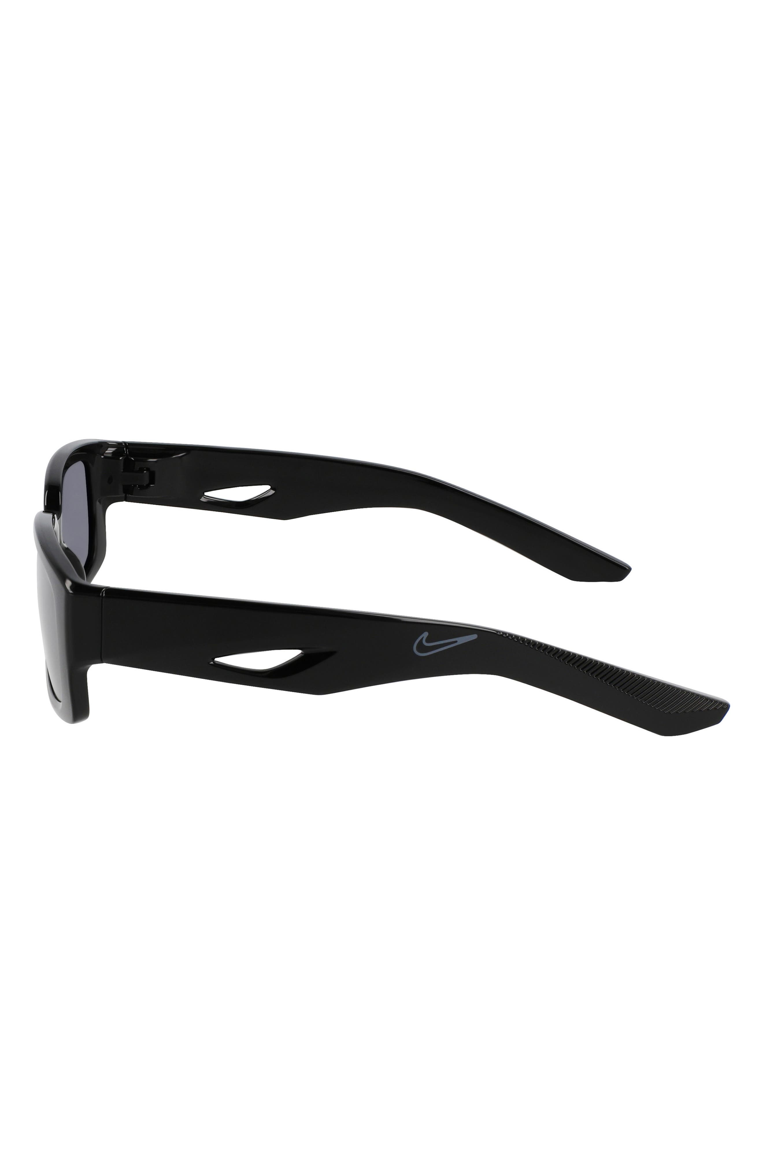 Nike Variant I 56mm Rectangle Sunglasses in Black /Grey at Nordstrom - 5