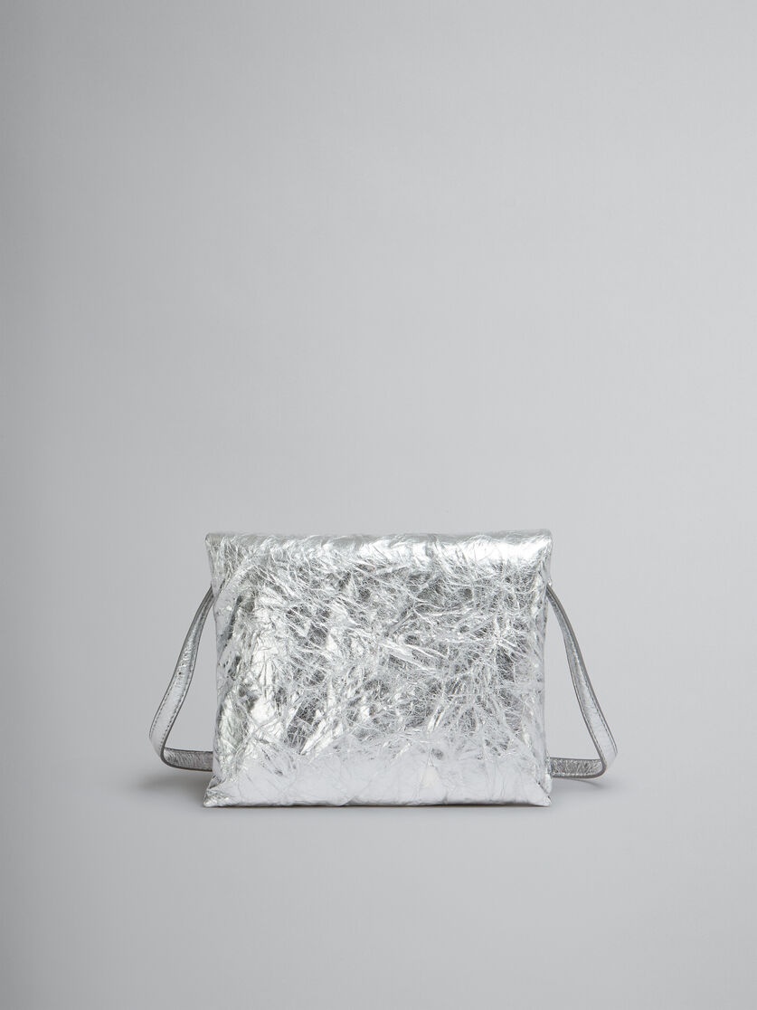 SILVER LEATHER MINI PRISMA POUCH - 1