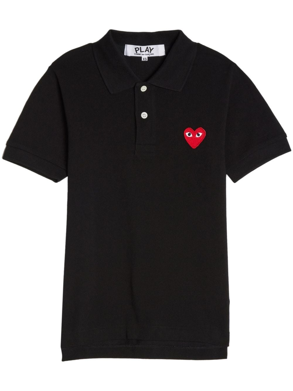 logo-appliqué piqué cotton polo shirt - 1