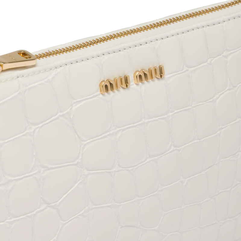 Miu Miu Croco-print leather pouch outlook