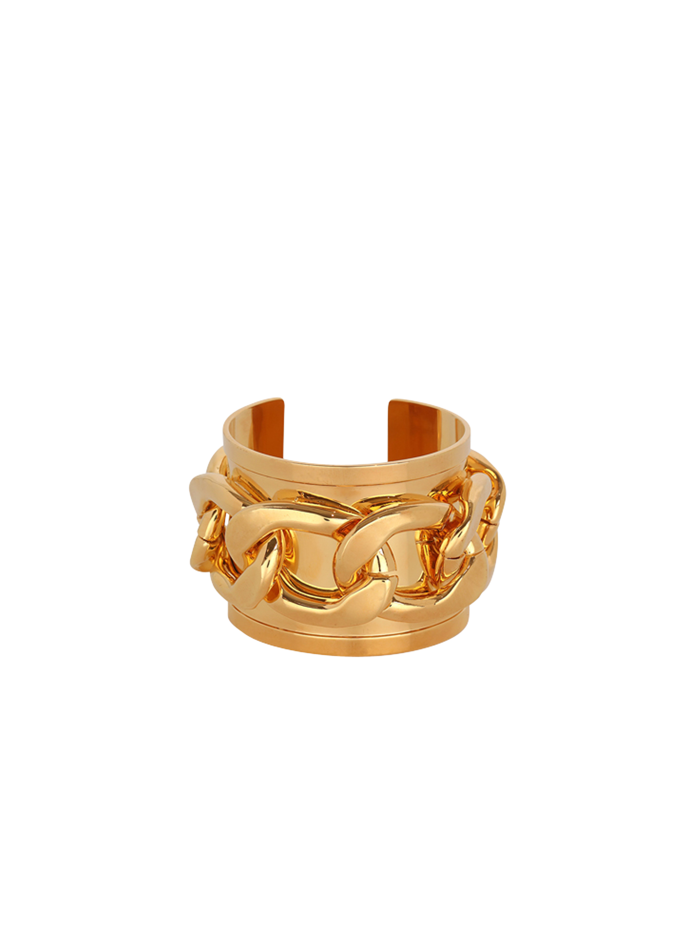 Brass chain cuff bracelet - 1